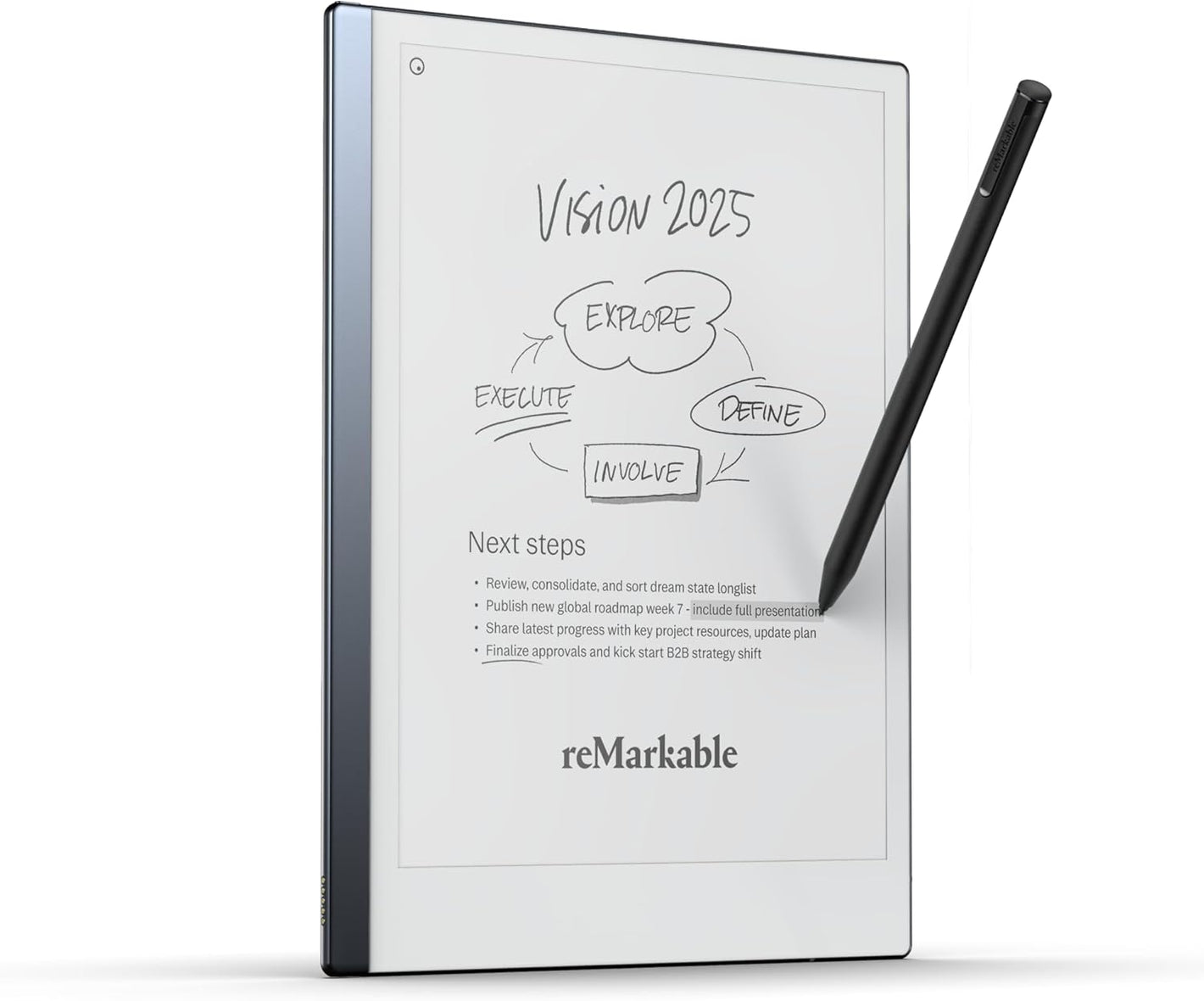 reMarkable 2 Bundle | 10,3 Zoll reMarkable 2 Papier-Tablet und Marker Plus Pen mit integriertem Radiergummi